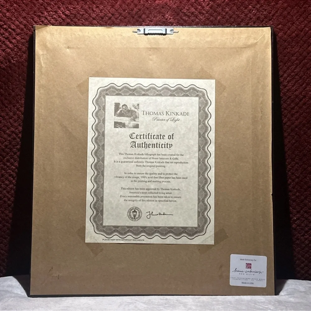 Thomas Kinkade Creekside Trail, Library Edition, Home Interior W/Certificate. ￼